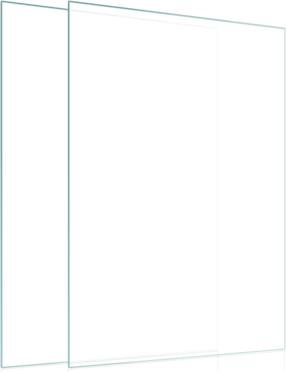 Egofine 11x14 Heat-Strengthened Glass Replacement for Picture Frame (Crystal Clear, 2 Pack), Replacement Glass for 11 by 14 Photo Frame