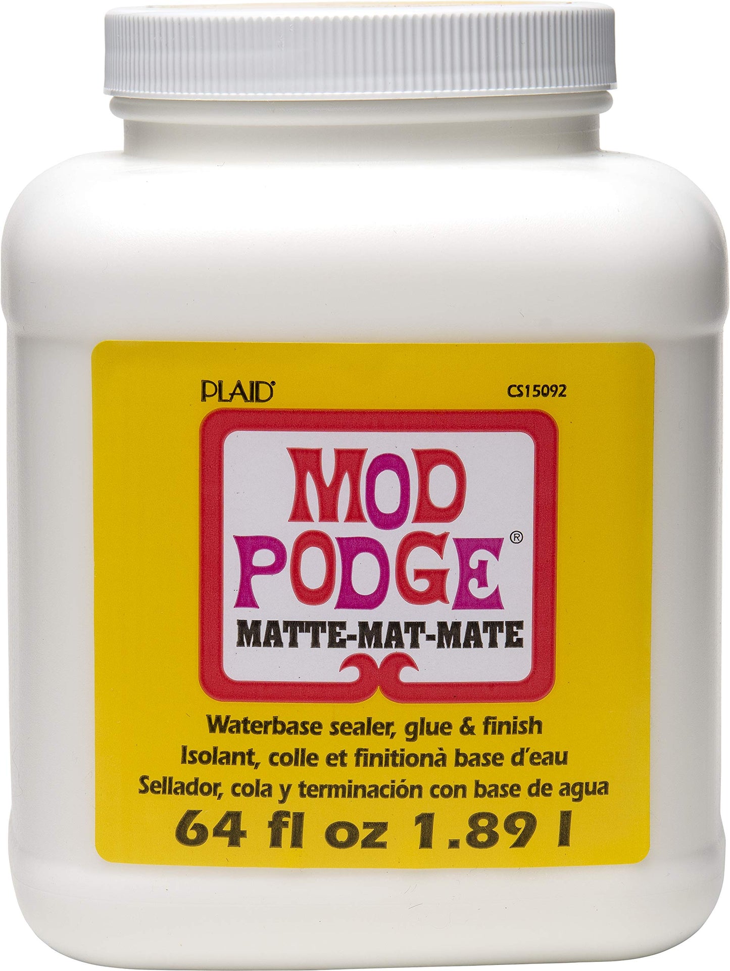 Mod Podge Matte Sealer, Glue & Finish: All-in-One Craft Solution- Quick Dry, Easy Clean, for Wood, Paper, Fabric & More. Non-Toxic - Craft with Confidence, Made in USA, 32 oz., Pack of 1