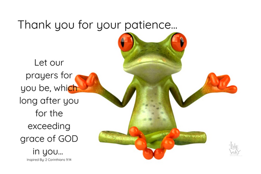 2COR 9:14 Frog ThankYOU Postcard