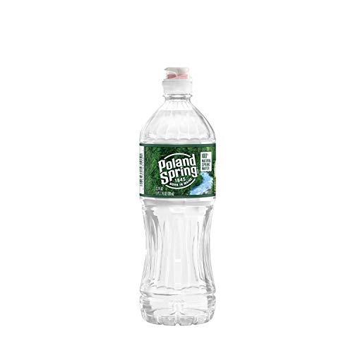 Poland Spring Brand 100% Natural Spring Water, 16.9 oz Plastic Bottles (Pack of 24)