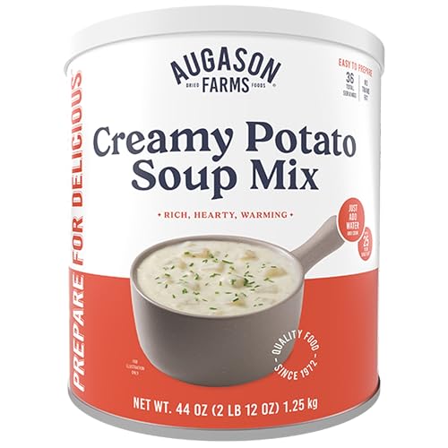 Augason Farms Creamy Potato Soup Mix Can, Emergency Food Supply, Everyday Meals, 36 Servings