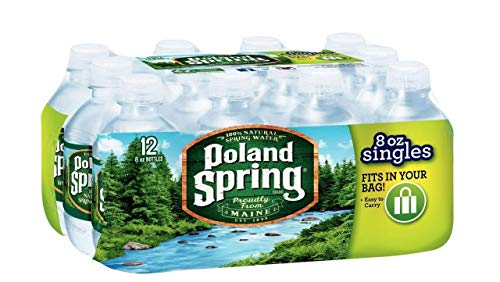 Poland Spring Brand 100% Natural Spring Water, 16.9 oz Plastic Bottles (Pack of 24)