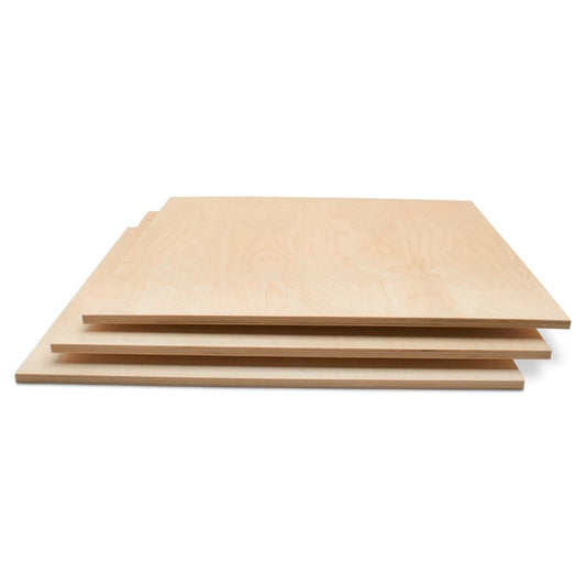 Baltic Birch Plywood 24 x 24 x 1/2 Inch - 12 mm Craft Wood, Pack of 2 B/BB Grade, Stronger Than Basswood Sheets or Balsa Wood, Perfect for Laser, CNC Cutting, Wood Shelves, by Woodpeckers