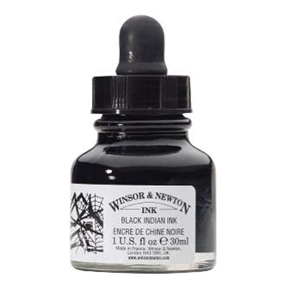 Winsor & Newton Drawing Ink, 14ml Bottle, Liquid Indian Ink