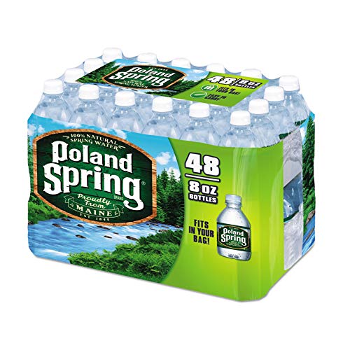 Poland Spring Brand 100% Natural Spring Water, 16.9 oz Plastic Bottles (Pack of 24)