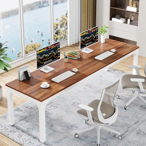 Tribesigns 78.7 Inches Extra Long Computer Desk 2 Person Desk, Double Long Desk, Workstaion for Home Office