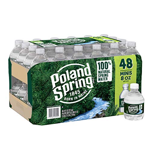 Poland Spring Brand 100% Natural Spring Water, 16.9 oz Plastic Bottles (Pack of 24)