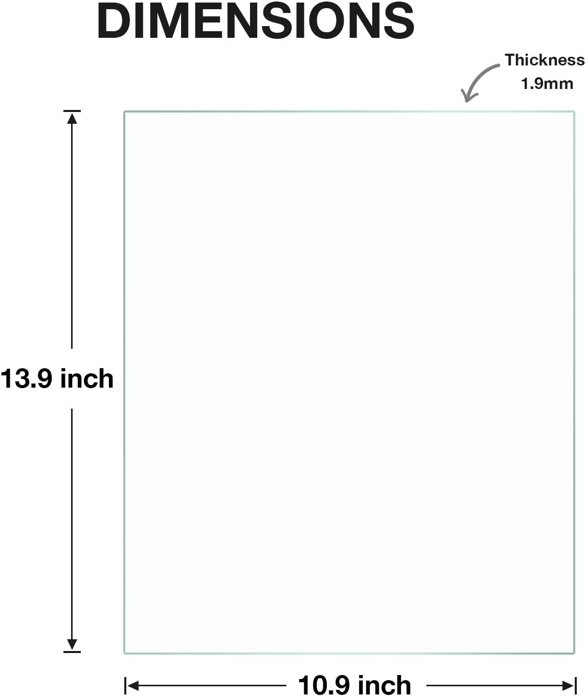Egofine 11x14 Heat-Strengthened Glass Replacement for Picture Frame (Crystal Clear, 2 Pack), Replacement Glass for 11 by 14 Photo Frame