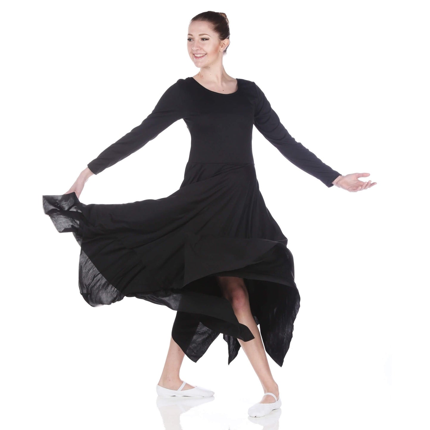 Danzcue Womens Celebration of Spirit Long Sleeve Dance Dress