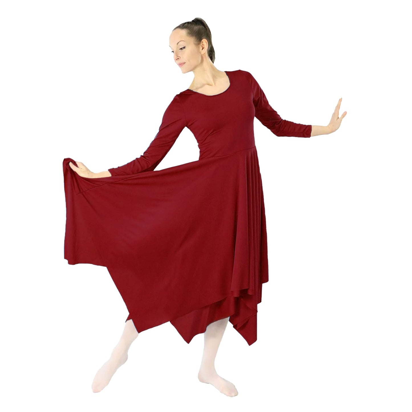 Danzcue Womens Celebration of Spirit Long Sleeve Dance Dress