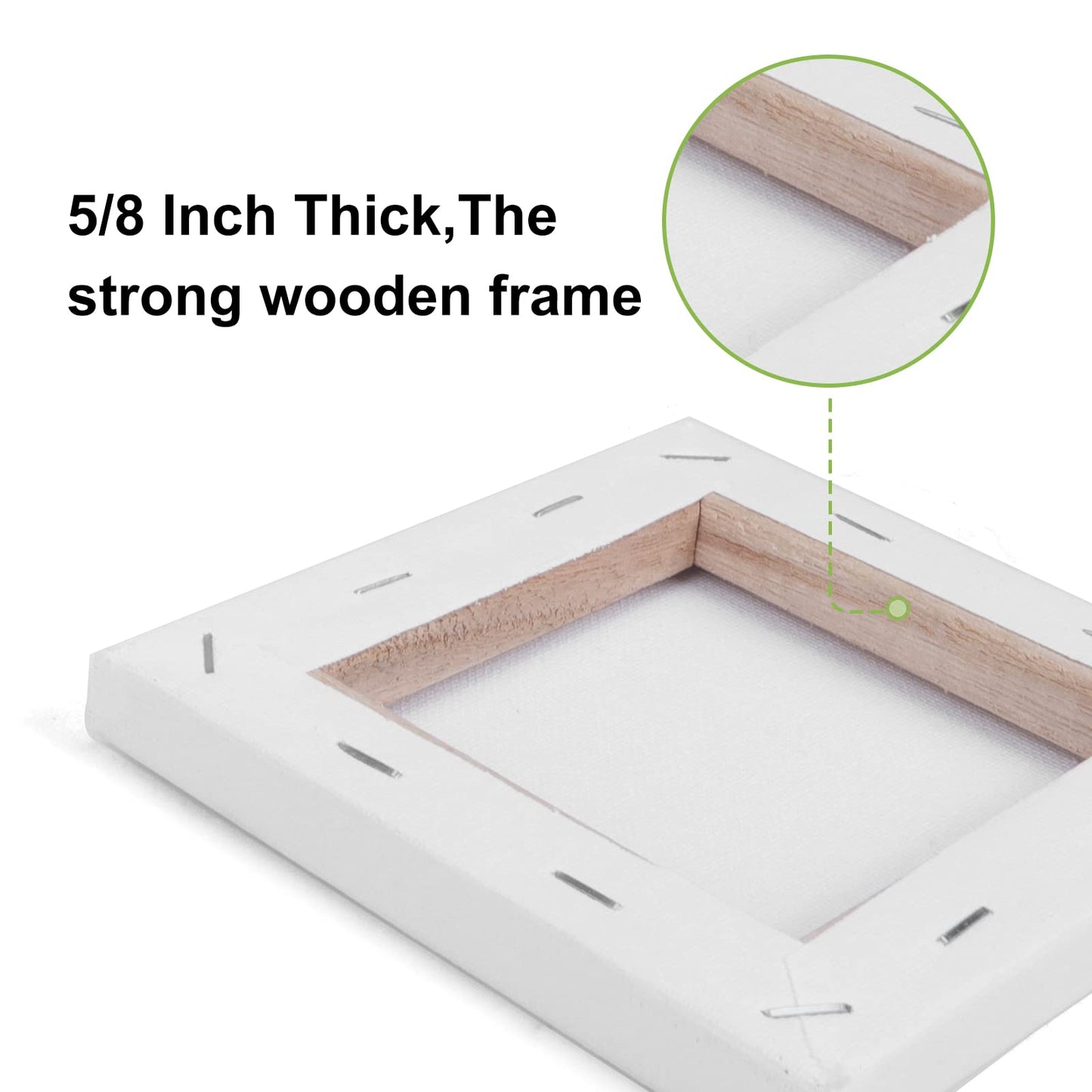 3 Pack Canvases for Painting with Multi Pack 11x14, 5x7, 8x10, Painting Canvas for Oil & Acrylic Paint