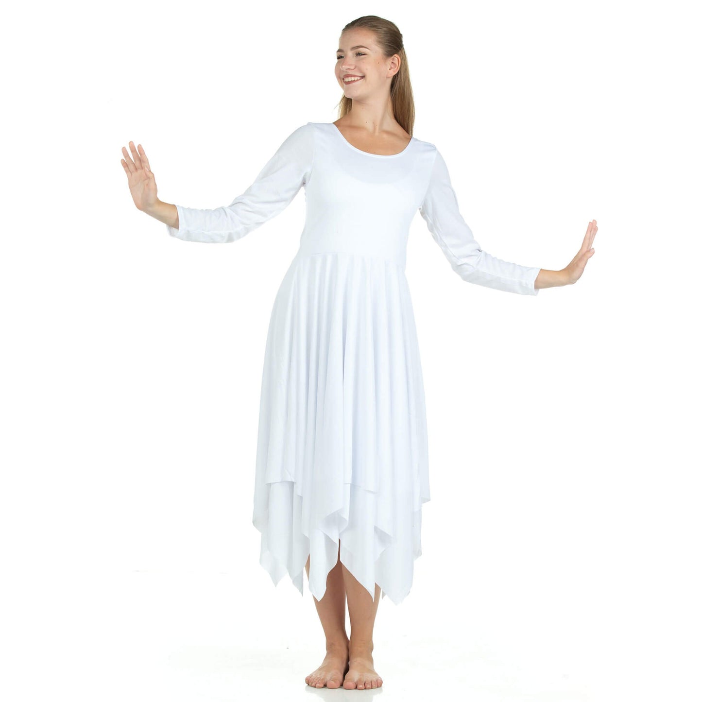 Danzcue Womens Celebration of Spirit Long Sleeve Dance Dress