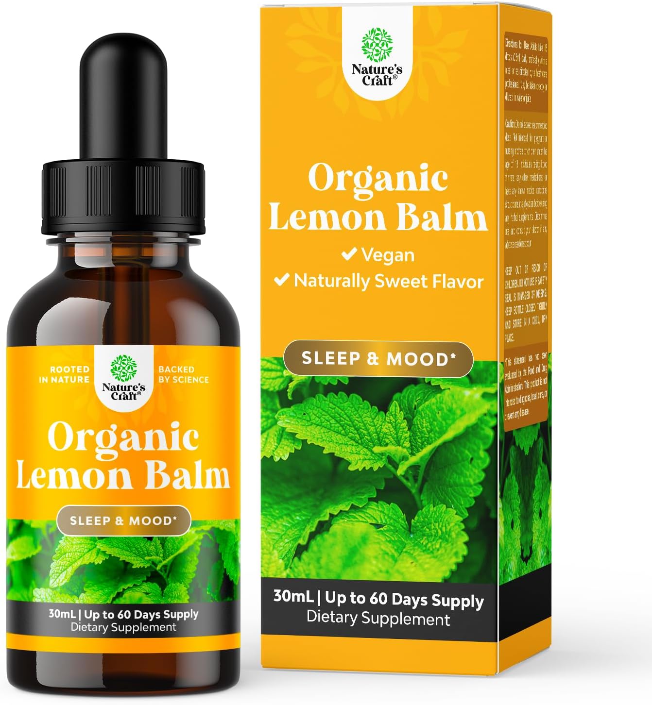 Lemon Balm Extract for Immune Support - Organic Lemon Balm Tincture for Mood Support and Digestive Health for Adults and Kids Vegan Non-GMO Lemon Balm Oil for Enhanced Relaxation and Concentration