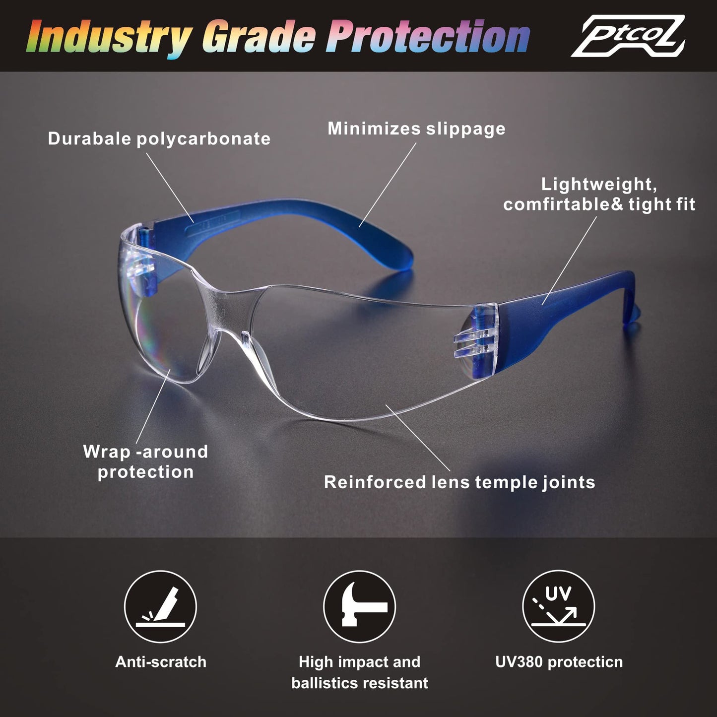 28 Pack Safety Glasses Crystal Clear (Bulk Pack of 24+4) Unisex Anti-Scratch Protective Goggles Impact Resistant Lens Eyewear with ANSI Z87.1 Certified for Construction, Shooting and Laboratory