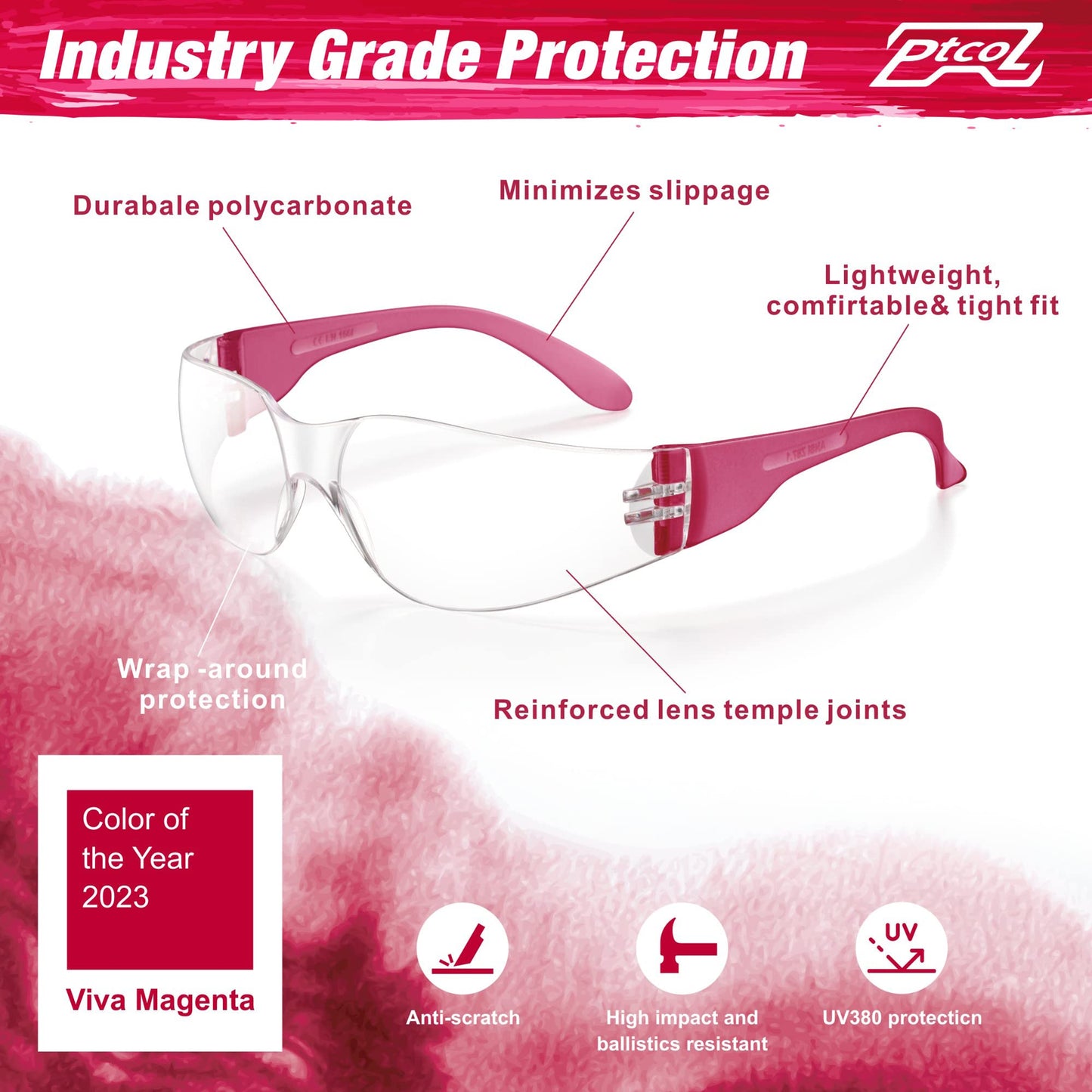 28 Pack Safety Glasses Crystal Clear (Bulk Pack of 24+4) Unisex Anti-Scratch Protective Goggles Impact Resistant Lens Eyewear with ANSI Z87.1 Certified for Construction, Shooting and Laboratory