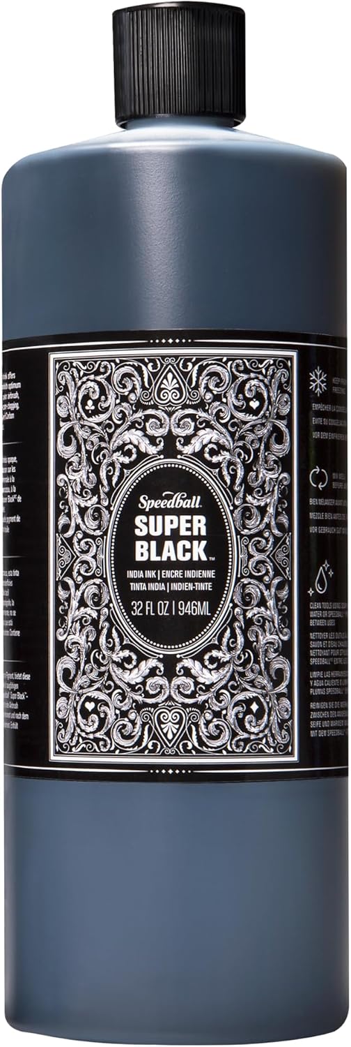 Speedball Super Black India Ink, 32-Ounce