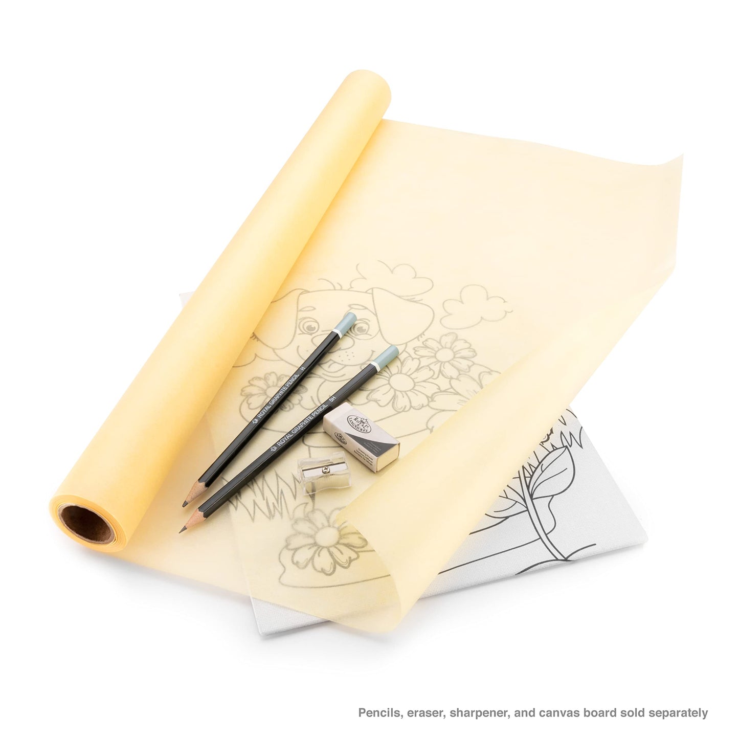 Bee Paper White Sketch and Trace Roll, 18-Inch by 20-Yards