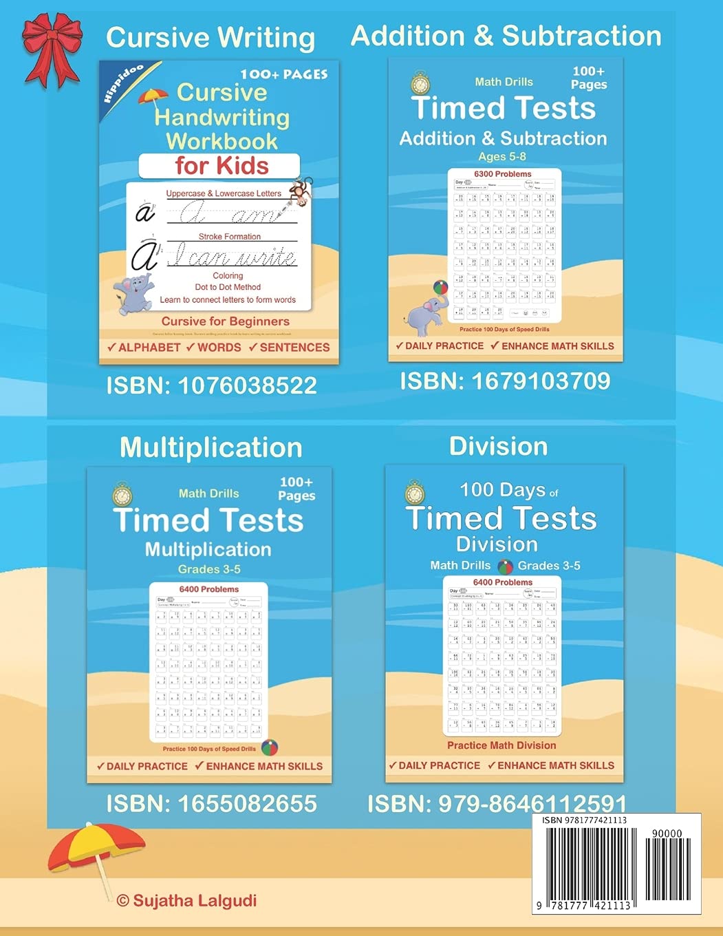 Handwriting Practice Book for Kids Ages 6-10 : Printing workbook for Grades 1, 2 & 3, Learn to Trace Alphabet Letters and Numbers 1-100, Sight Words, ... and Math Drills for Grades 1, 2, 3 & 4)