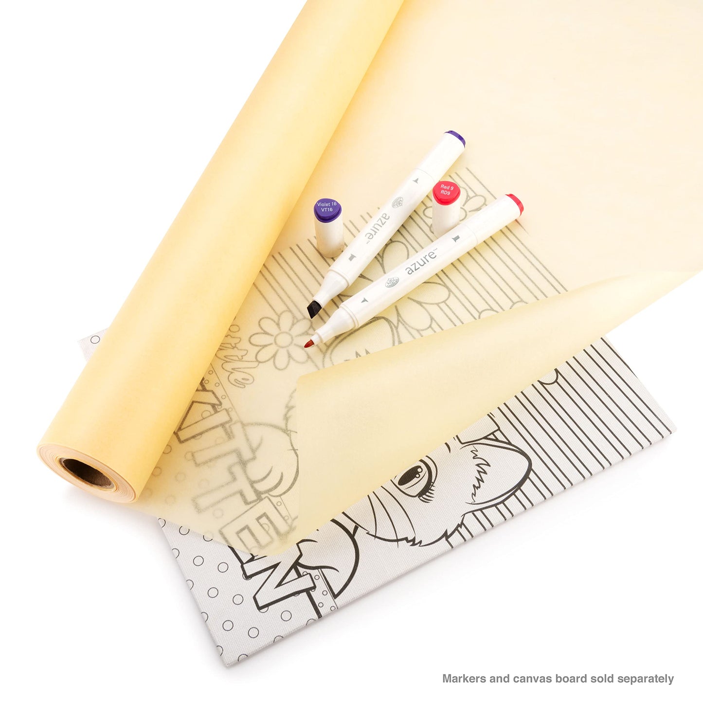 Bee Paper White Sketch and Trace Roll, 18-Inch by 20-Yards