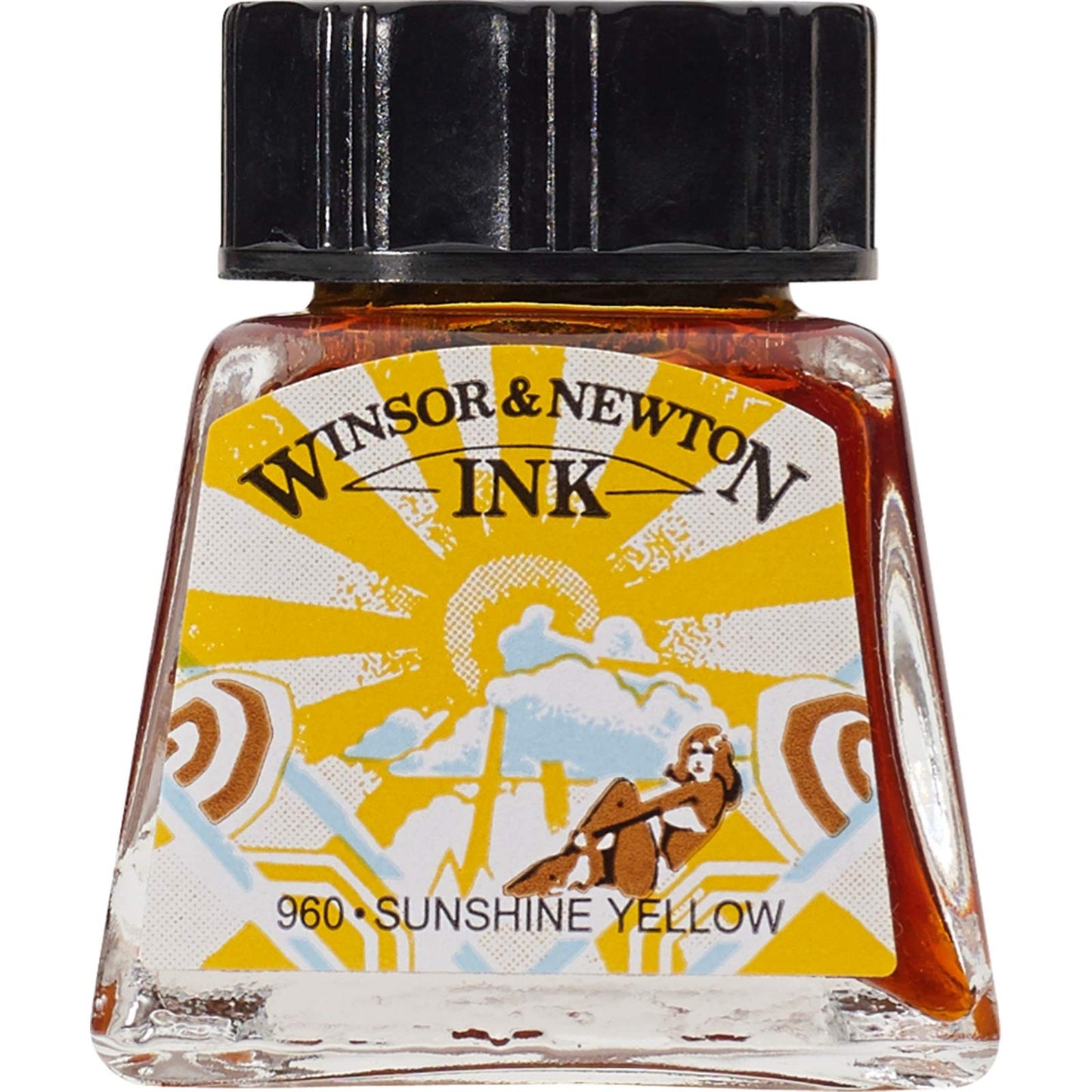 Winsor & Newton Drawing Ink, 14ml Bottle, Liquid Indian Ink