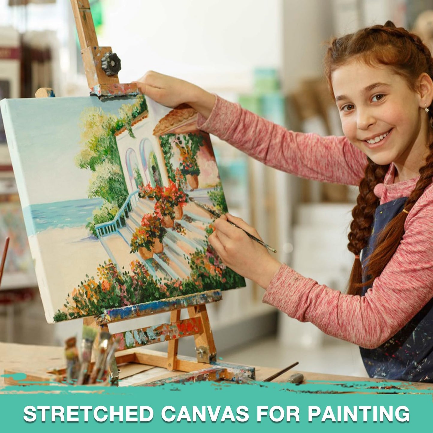 3 Pack Canvases for Painting with Multi Pack 11x14, 5x7, 8x10, Painting Canvas for Oil & Acrylic Paint