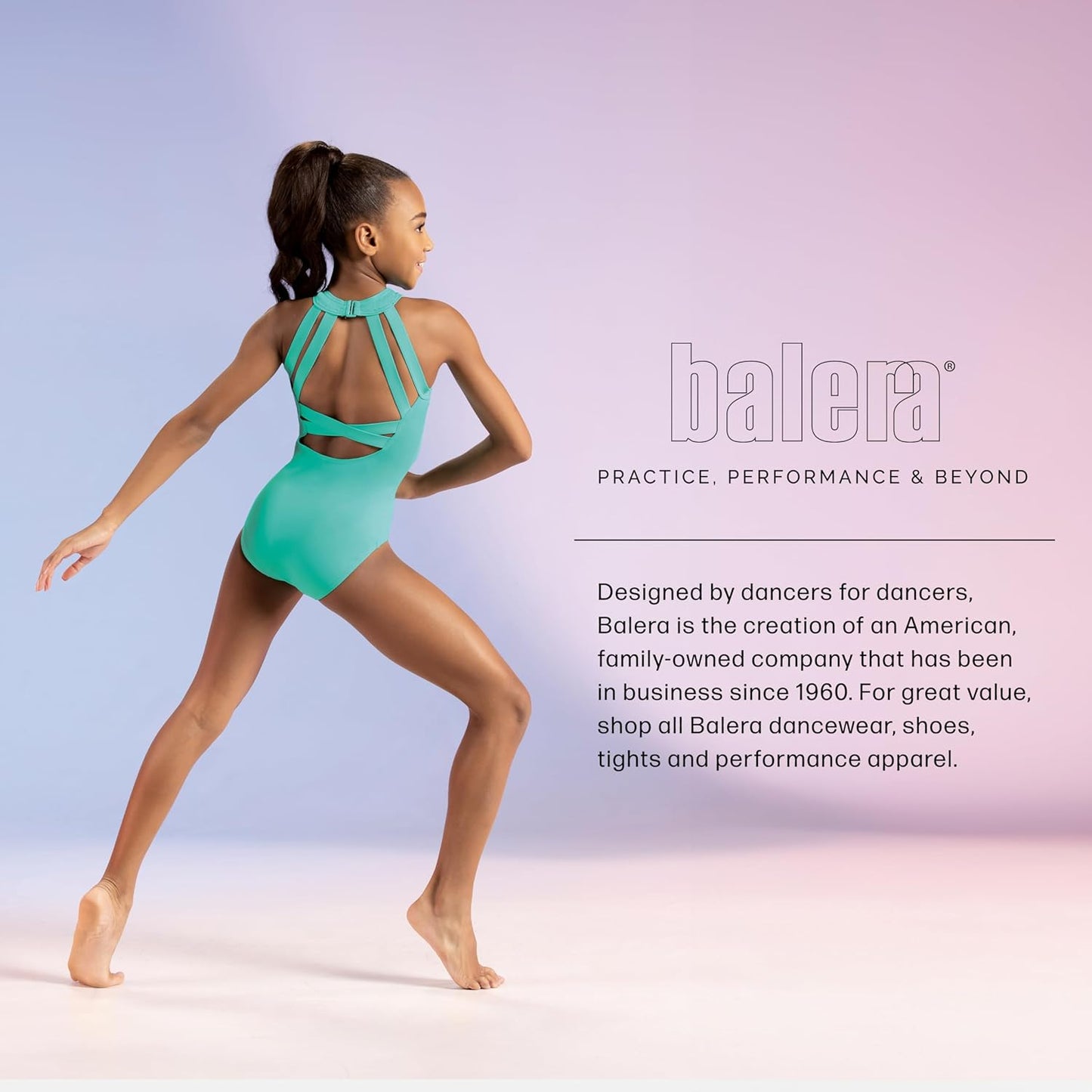 Balera Mesh Long Sleeve Leotard with Mock Neck for Girls & Women Perfect for Dance