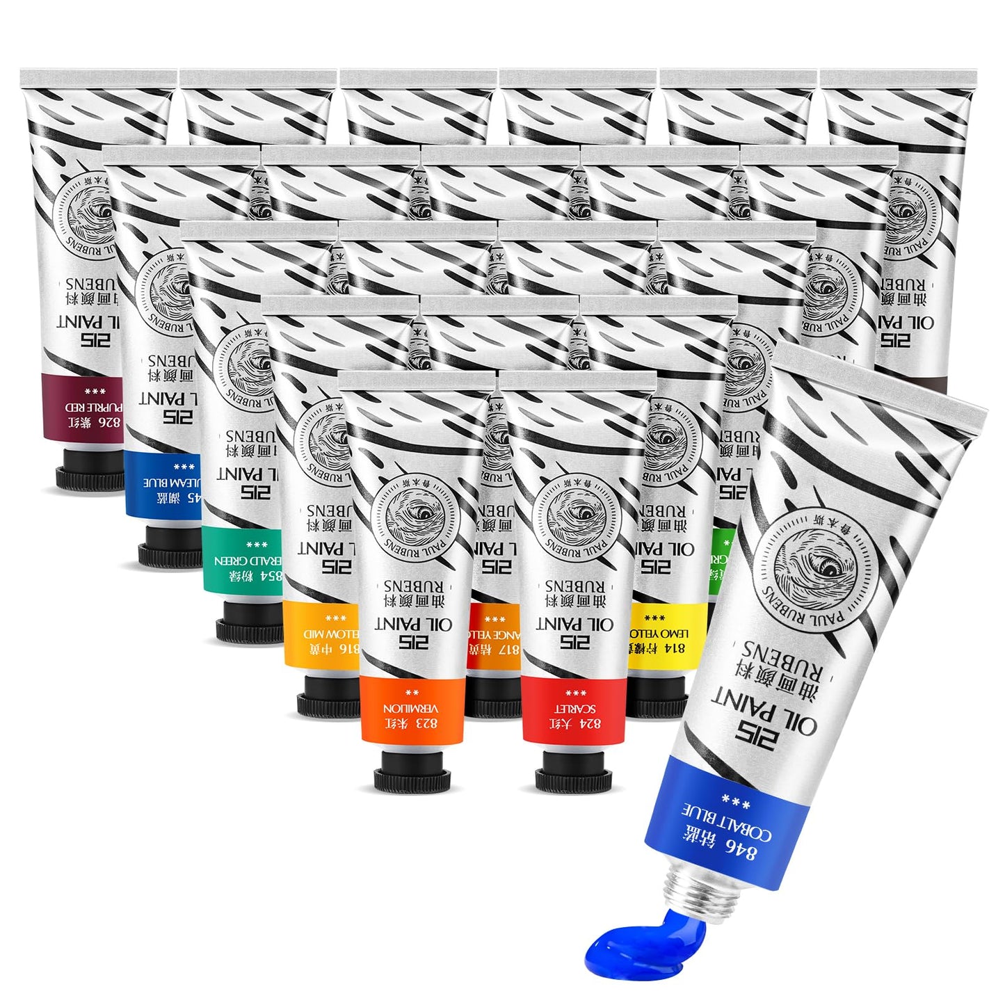 Paul Rubens Oil Paint, 20 Colors*50ml LargeTubes, Professional Oil Based Paint with High Saturation, Creamy Texture, and Consistency,Oil Paint Supplies for Artists, Students, Beginners-A Set