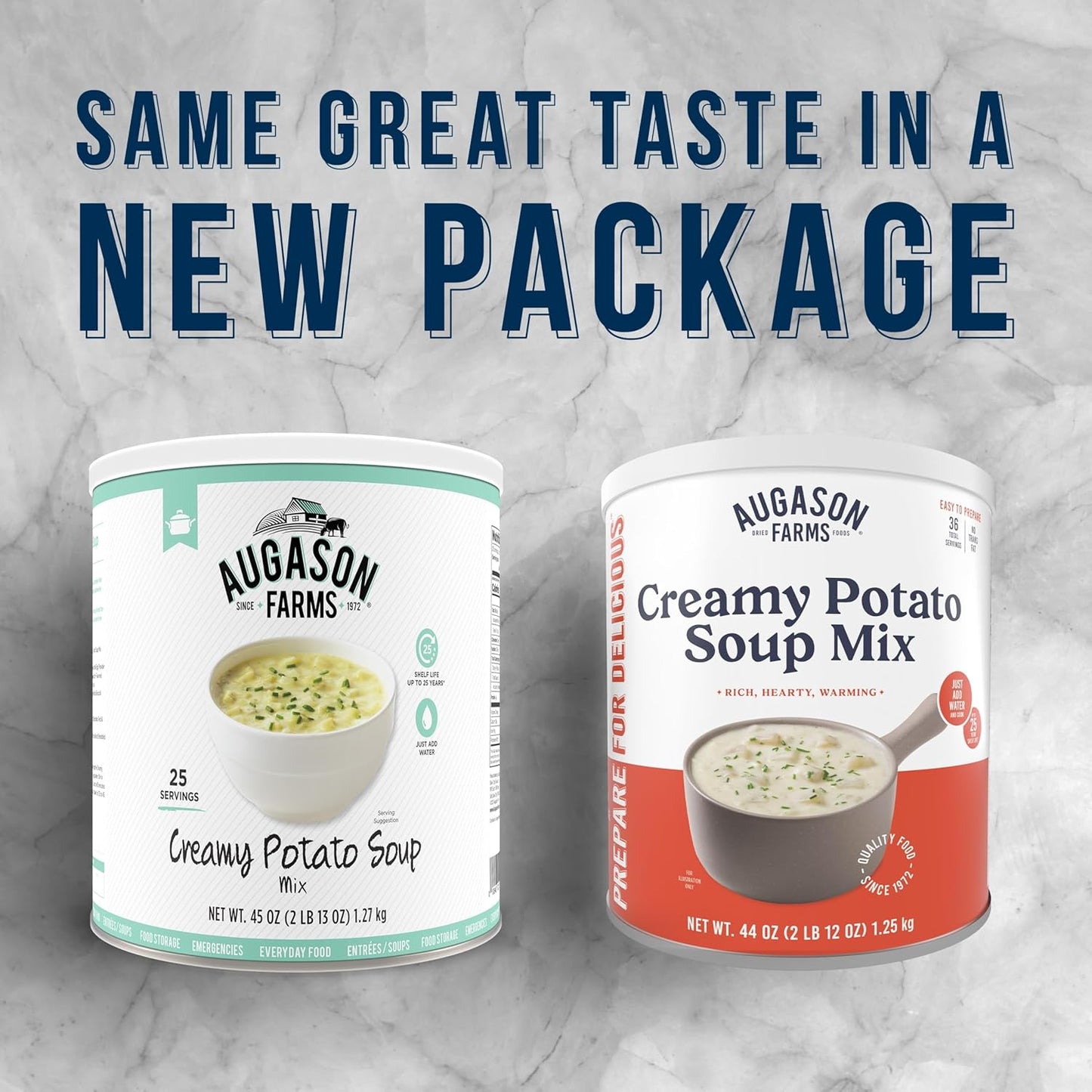 Augason Farms Creamy Potato Soup Mix Can, Emergency Food Supply, Everyday Meals, 36 Servings