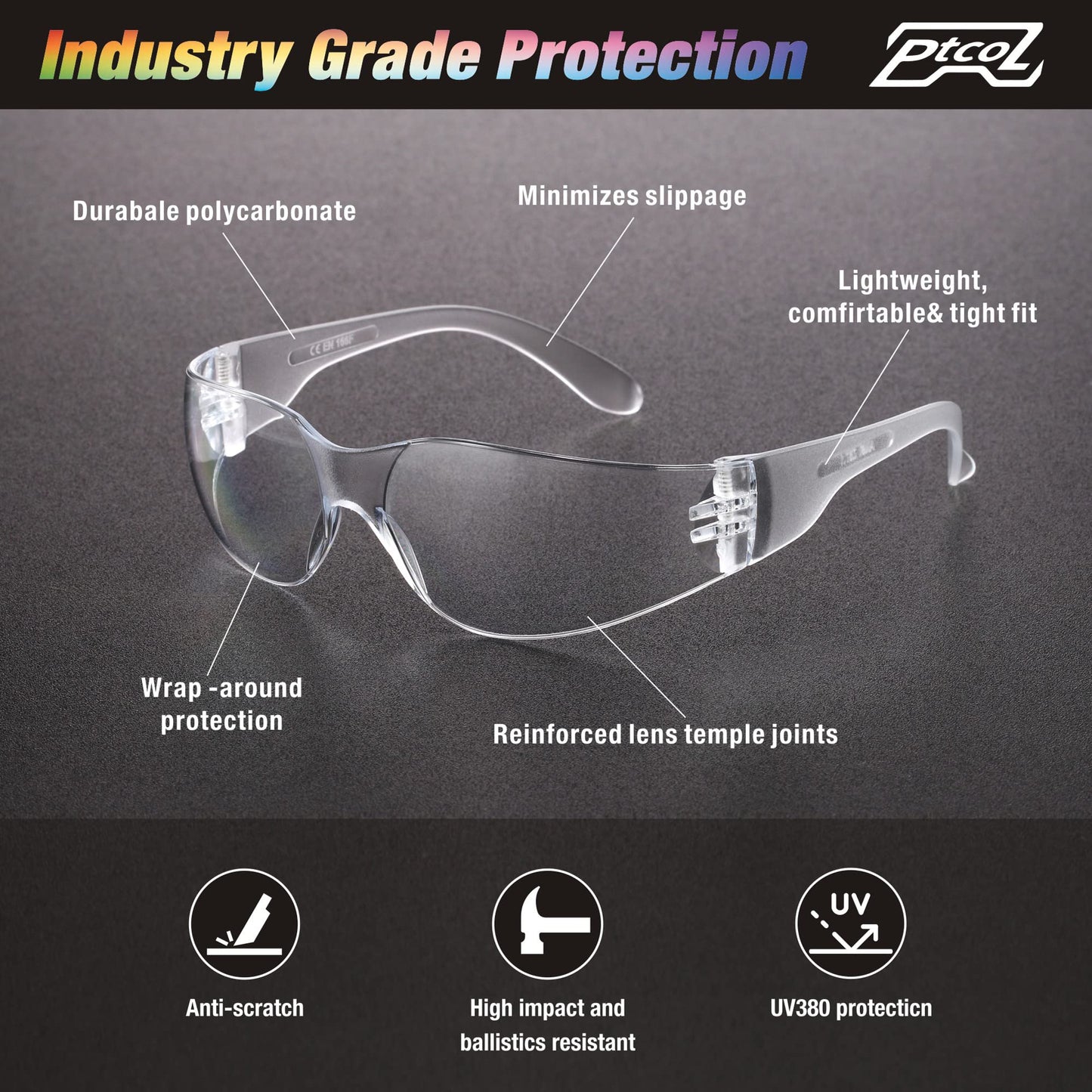 28 Pack Safety Glasses Crystal Clear (Bulk Pack of 24+4) Unisex Anti-Scratch Protective Goggles Impact Resistant Lens Eyewear with ANSI Z87.1 Certified for Construction, Shooting and Laboratory