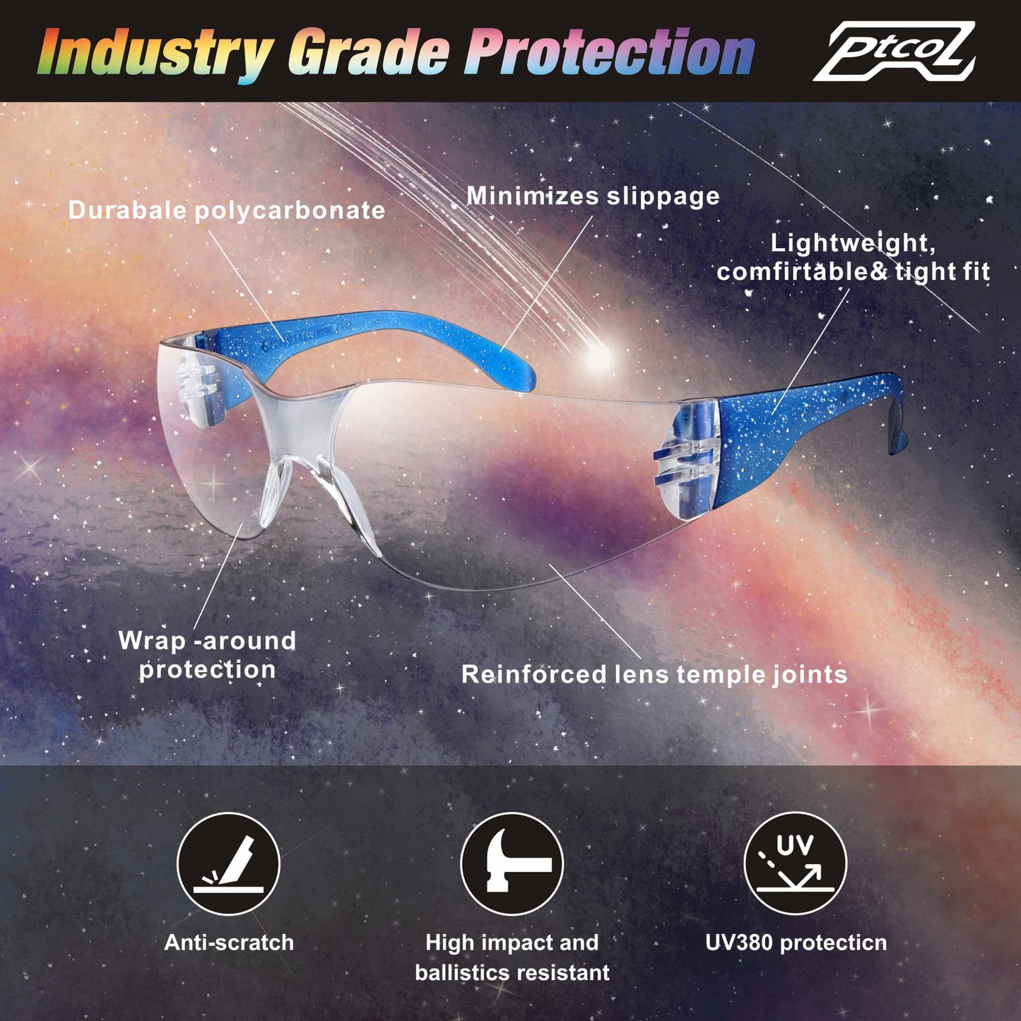 28 Pack Safety Glasses Crystal Clear (Bulk Pack of 24+4) Unisex Anti-Scratch Protective Goggles Impact Resistant Lens Eyewear with ANSI Z87.1 Certified for Construction, Shooting and Laboratory