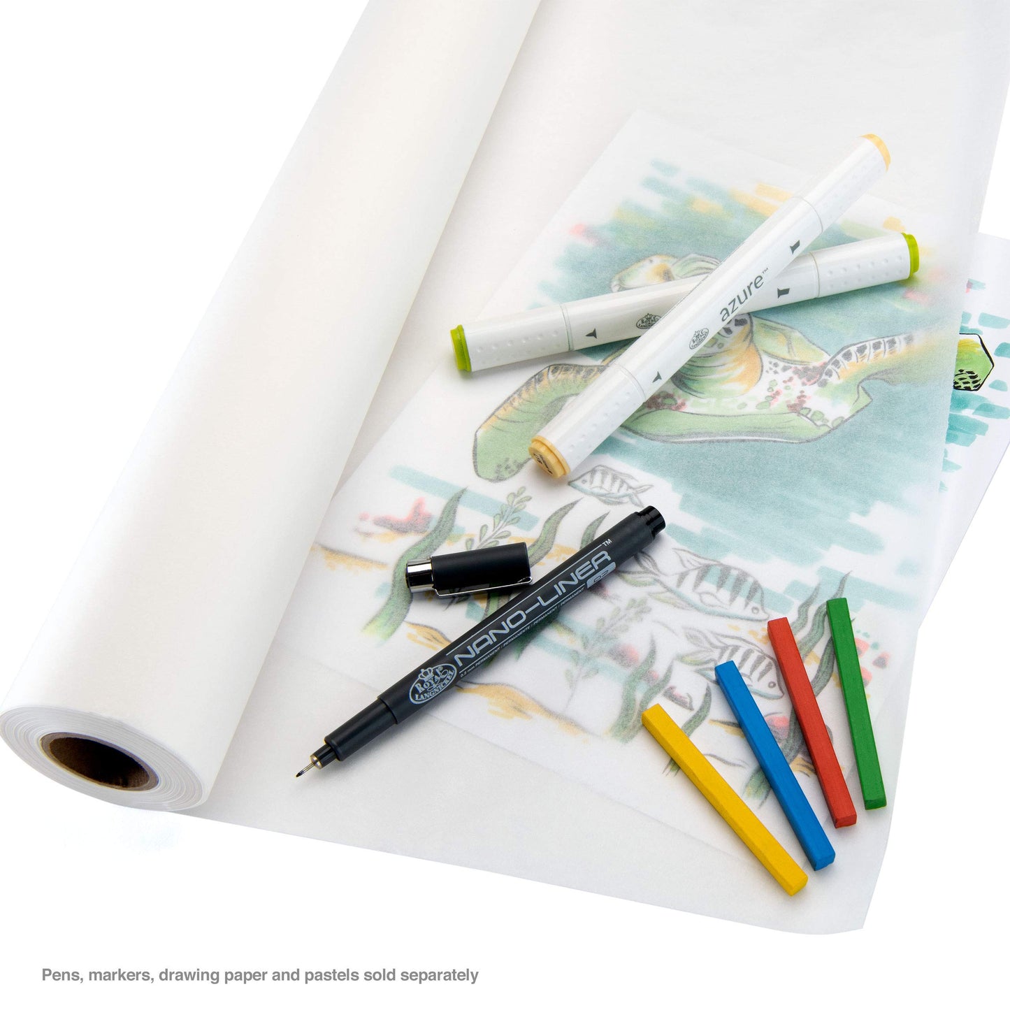 Bee Paper White Sketch and Trace Roll, 18-Inch by 20-Yards