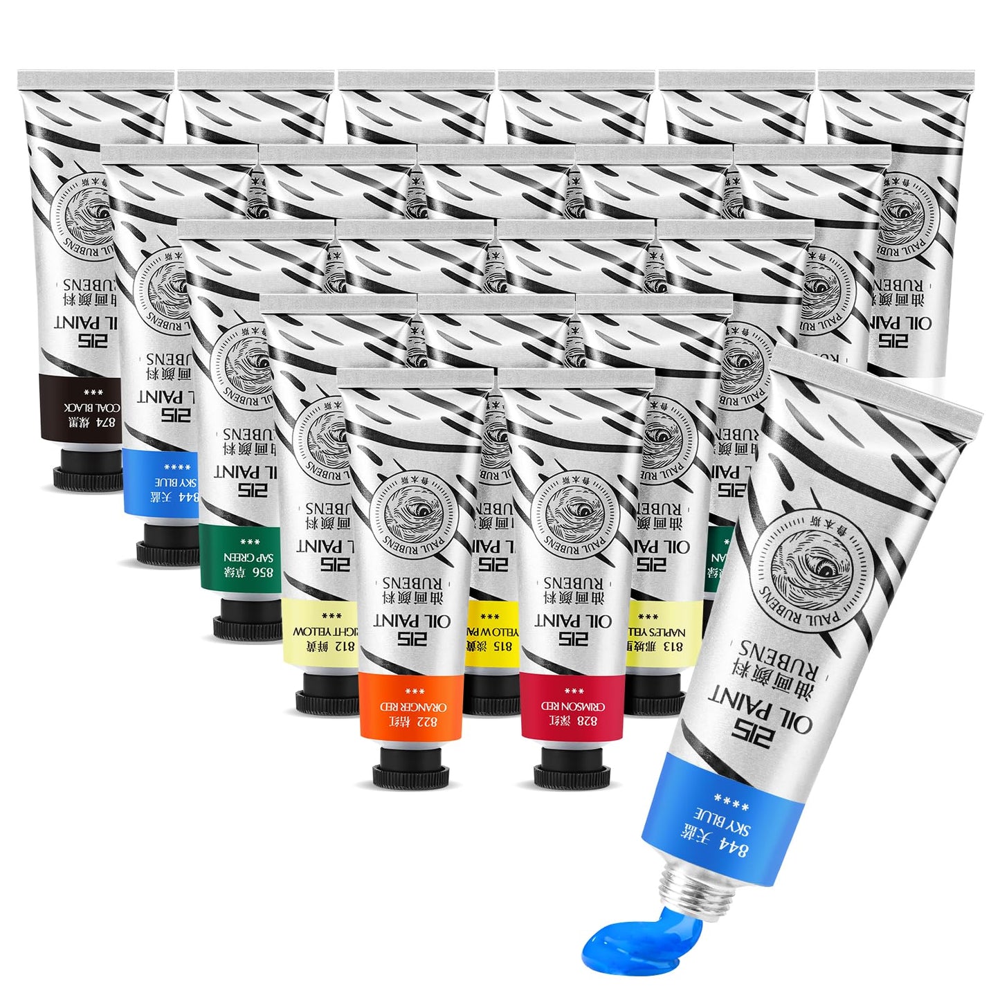 Paul Rubens Oil Paint, 20 Colors*50ml LargeTubes, Professional Oil Based Paint with High Saturation, Creamy Texture, and Consistency,Oil Paint Supplies for Artists, Students, Beginners-A Set