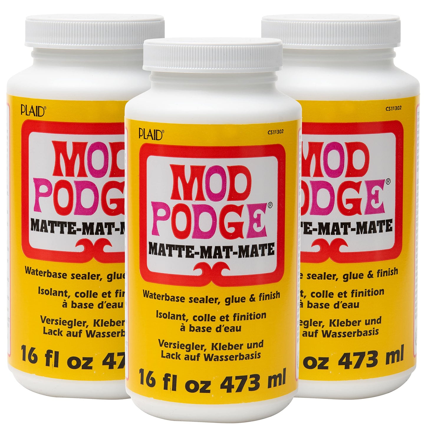 Mod Podge Matte Sealer, Glue & Finish: All-in-One Craft Solution- Quick Dry, Easy Clean, for Wood, Paper, Fabric & More. Non-Toxic - Craft with Confidence, Made in USA, 32 oz., Pack of 1