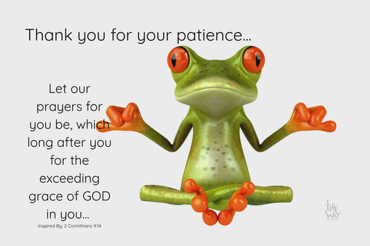 2COR 9:14 Frog ThankYOU Postcard